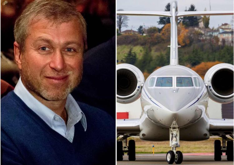 El avión privado del oligarca ruso Roman Abramovich