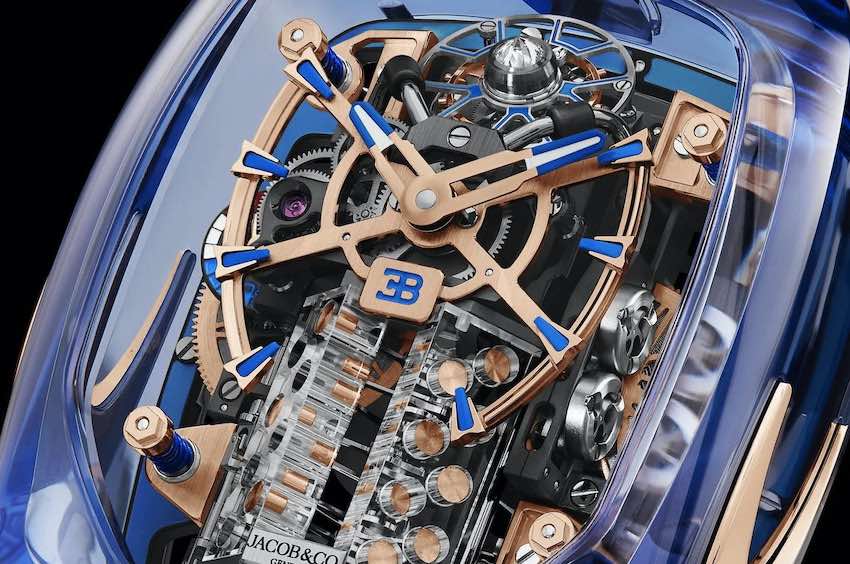 Reloj Bugatti Chiron Blue Sapphire Crystal de Jacob & Co