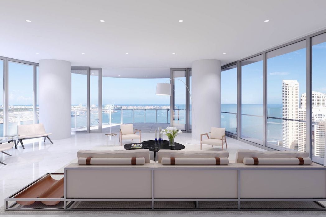 Este penthouse 'triplex' en el Aston Martin Residences, Miami está a la venta por 50 millones de dólares