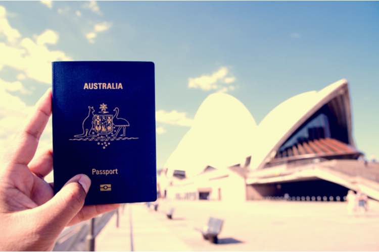 Pasaporte de Australia. 