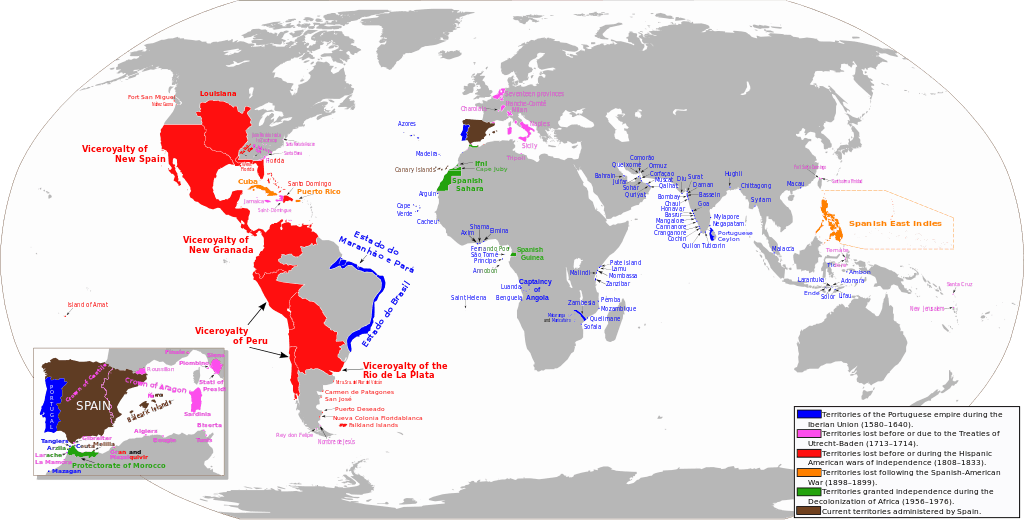 Mapa del Imperio Español
