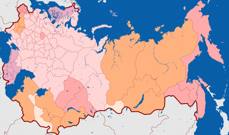 Mapa del Imperio Ruso